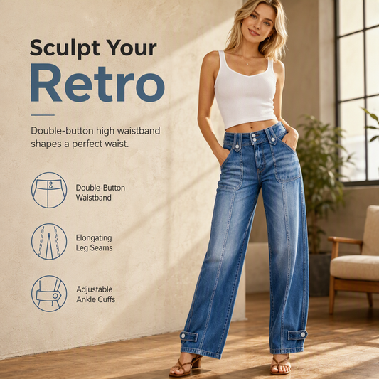 👖Women's Retro Wide-Leg Denim Jeans