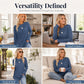 💖2026 Autumn’s Sale 70% OFF✨🍂Women's Casual Crewneck Long Sleeve Top With Thumb Holes and Curved Hem