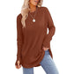 💖2026 Autumn’s Sale 70% OFF✨🍂Women's Casual Crewneck Long Sleeve Top With Thumb Holes and Curved Hem