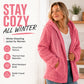⏳Buy 2 Get Free Shipping！！🔥 Women’s Cosy Hooded Zip Fleece Jacket – Soft, Warm & Perfect for Everyday Life🧥