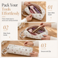 🧺Portable Quilted Travel Storage Bag with Handle for Hair Dryer Curling Iron and Hair Straightener