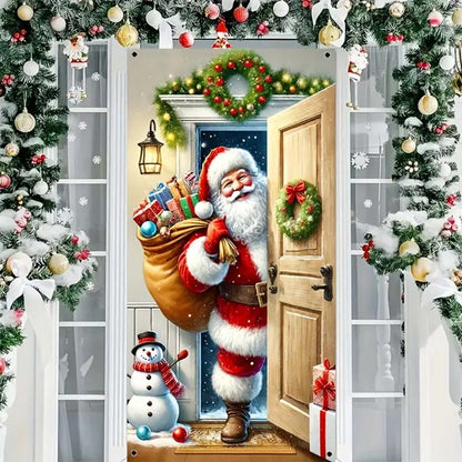 🎅Christmas Door Cover For Instant Holiday Decor🚪
