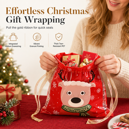 🍬10 Pack Christmas Drawstring Candy Gift Bags