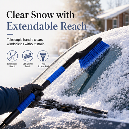 🚗Last Day Promotion 49% OFF🔥Extendable Car Snow Shovel with Snow Brush & Scraper