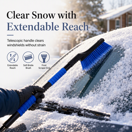🚗Last Day Promotion 49% OFF🔥Extendable Car Snow Shovel with Snow Brush & Scraper