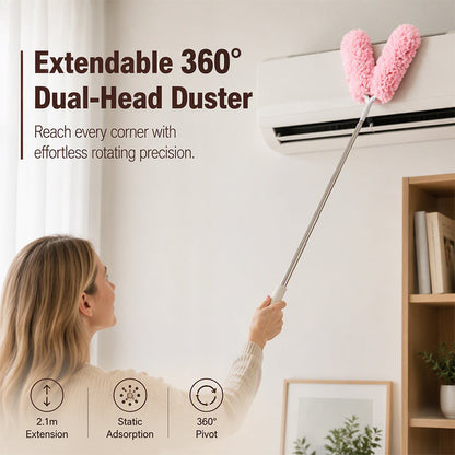 🏠Last Day Special Sale 49% OFF🧹Extendable 360° Rotating Double-Head Electrostatic Duster