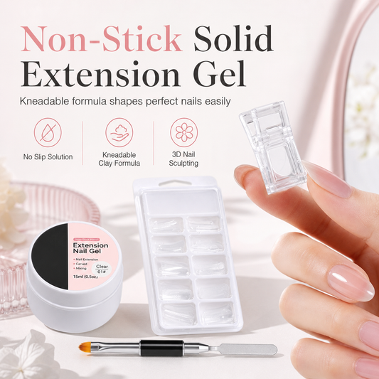 💅Non-Sticky Solid Builder Gel for Nail Extension