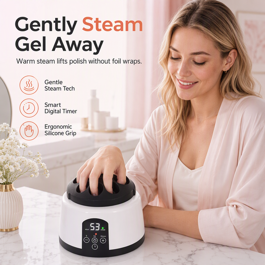 💅LAST DAY SPECIAL PRICE!!🌸36W Electric Steam Nail Polish Remover Machine Professional Gel Polish and Acrylic Removal Device for Manicures