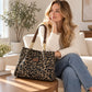 🌸LAST DAY ONLY £12.99 🌸Retro Leopard Print Tote Bag for Women