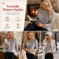 🌸Hot Sale 50% OFF💖Women's Christmas Snowflake Jacquard Knit Sweater Crew Neck Loose Fit Pullover