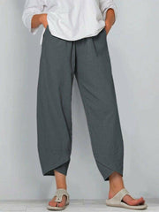 ✨Vintage Asymmetrical Elastic Waist Pockets Pants - Free Shipping